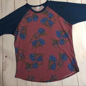 LulaRoe Randy Women’s size 2X pink blue floral